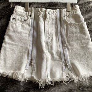Carmar White Denim Skirt